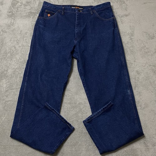 Wrangler FR31MWZ Jeans Mens 40x36 Blue Flame Resistant Denim Western Work Wear - Picture 1 of 12
