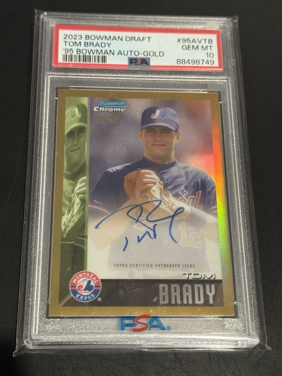 2023 Bowman Draft - 1995 Bowman Draft Picks Tom Brady Gold AUTO