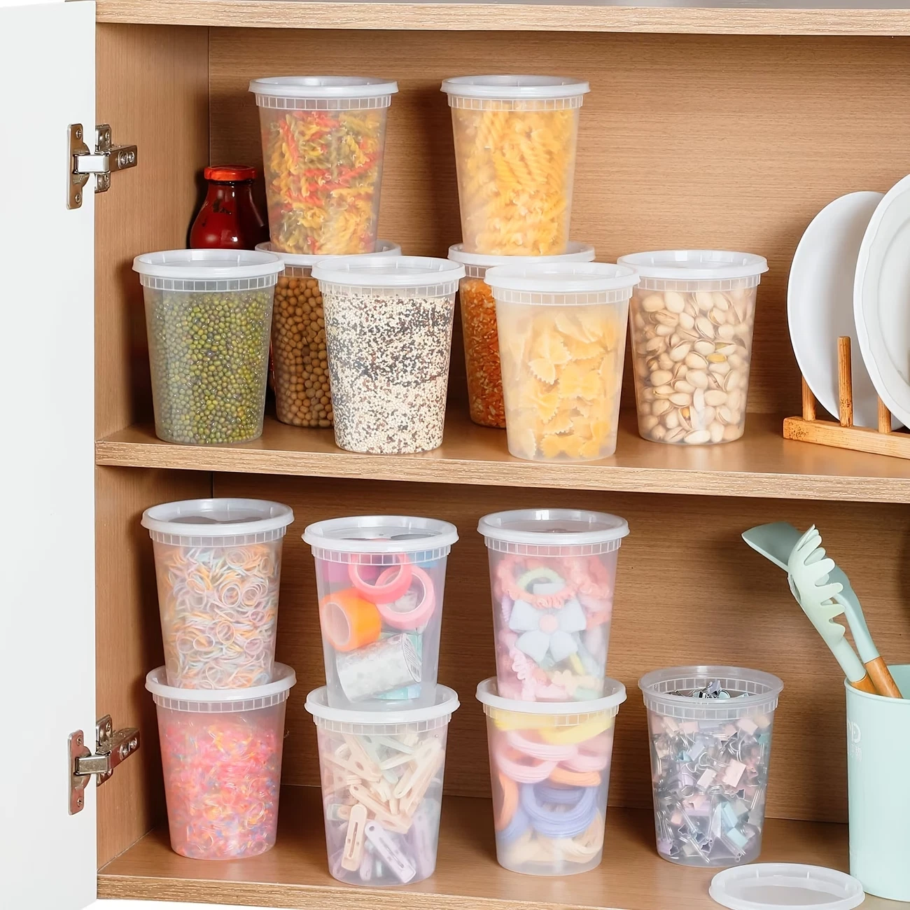 32 oz. Heavy Duty Deli Food/Soup Plastic Takeout Containers w/ Lids: 47 Set
Opens in a new window or