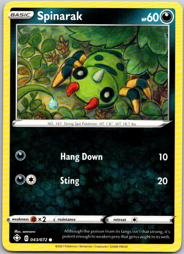 Spinarak Common Shining Fates 043/072 NM