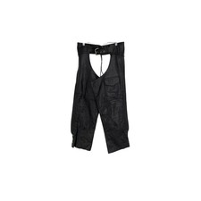 Genuine Leather Motorcycle Chaps Pants Black Biker Size M