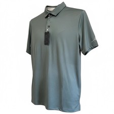 Mens Golf Polo Shirt, NWT, Sage Green Tie Dye, S, Anti Wrinkle, UPF Athletic