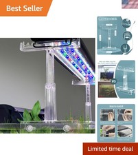 Adjustable Clear Acrylic Aquarium Light Holder Kit - 2 Pieces for Wide Tanks
