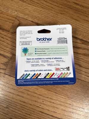 Brother TZE2312PK 12mm Black on White Tape - 2 Pack for sale