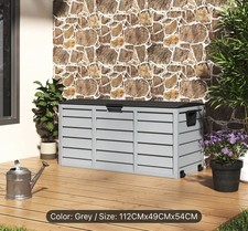 Large Plastic Garden Storage Box Outdoor Waterproof