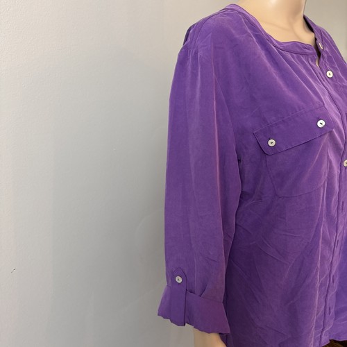 Chicos Damen lila Langarm Bluse Größe 2 - Bild 10 von 16