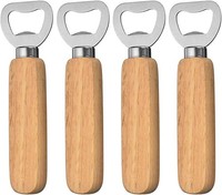FlaschenöFfner Holz 4 StüCk BieröFfner Tragbar Personalisierbar Geschenk