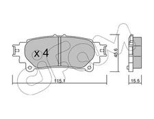 CIFAM 822-939-0 Brake Pad Set, Disc Brake for Lexus