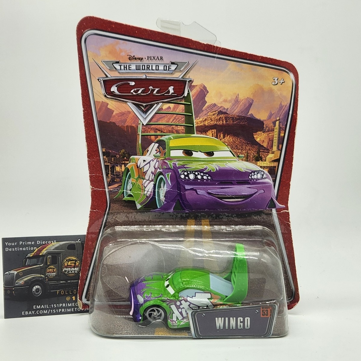 2008 Disney Pixar The World of Cars #53 WINGO 1:55 (Damaged Card