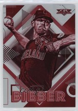 2020 Topps Fire Red Blaze Shane Bieber #136 0u2r