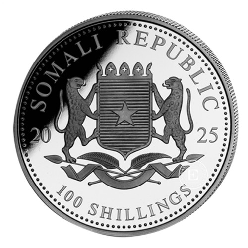 Moneda de plata leopardo Somalia 1 oz plata 9999 vida silvestre africana 2025 BU/BU - Imagen 4 de 12