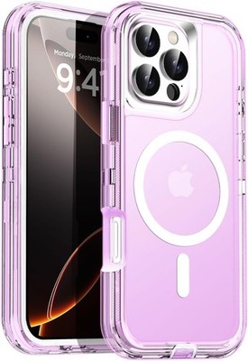 iPhone 16 Pro Max Case Clear Heavy Duty Drop Protection Full Body Rugged Cover