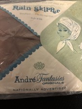 Vintage Andre Fantasies Rain Skipper Nylon Brown Style 888 Double Visor