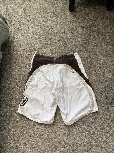 Pantaloncini da tavola vintage Billabong Andy Irons bianco marrone Y2K uomo 36 surf - Foto 6 di 8