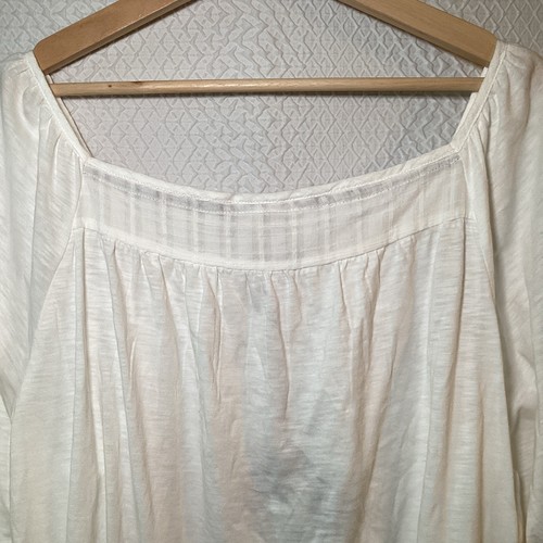 NWT Knox Rose Top XXL Womens Crocheted Inset White Boho Peasant Blouse Knit 2XL - Picture 7 of 12