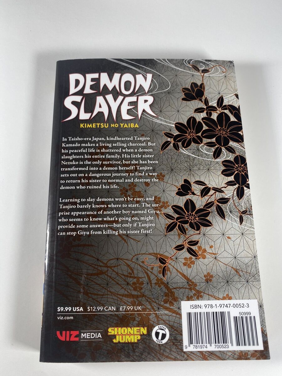 Demon Slayer Kimetsu no Yaiba Vol. 1 English Manga Koyoharu Demon Slayer Kimetsu no Yaiba Vol. 1 English Manga Koyoharu