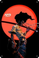 Afro Samurai Anime Poster Metal Tin Sign Wall Decor Signs,Art Decor Metal Plaque
