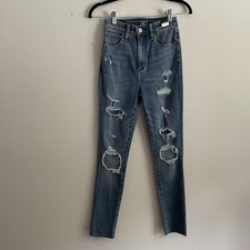 Abercrombie  Fitch 25/0S Distressed Curve Love High Rise Super Skinny Jeans NWT