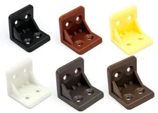 12pcs Plastic Furniture Corner Brace Joint 4-Hole Right Angle Board Holder Sh...