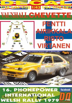 DECAL VAUXHALL CHEVETTE 2300 HS P.AIRIKKALA WELSH R. 1979 DnF (05)