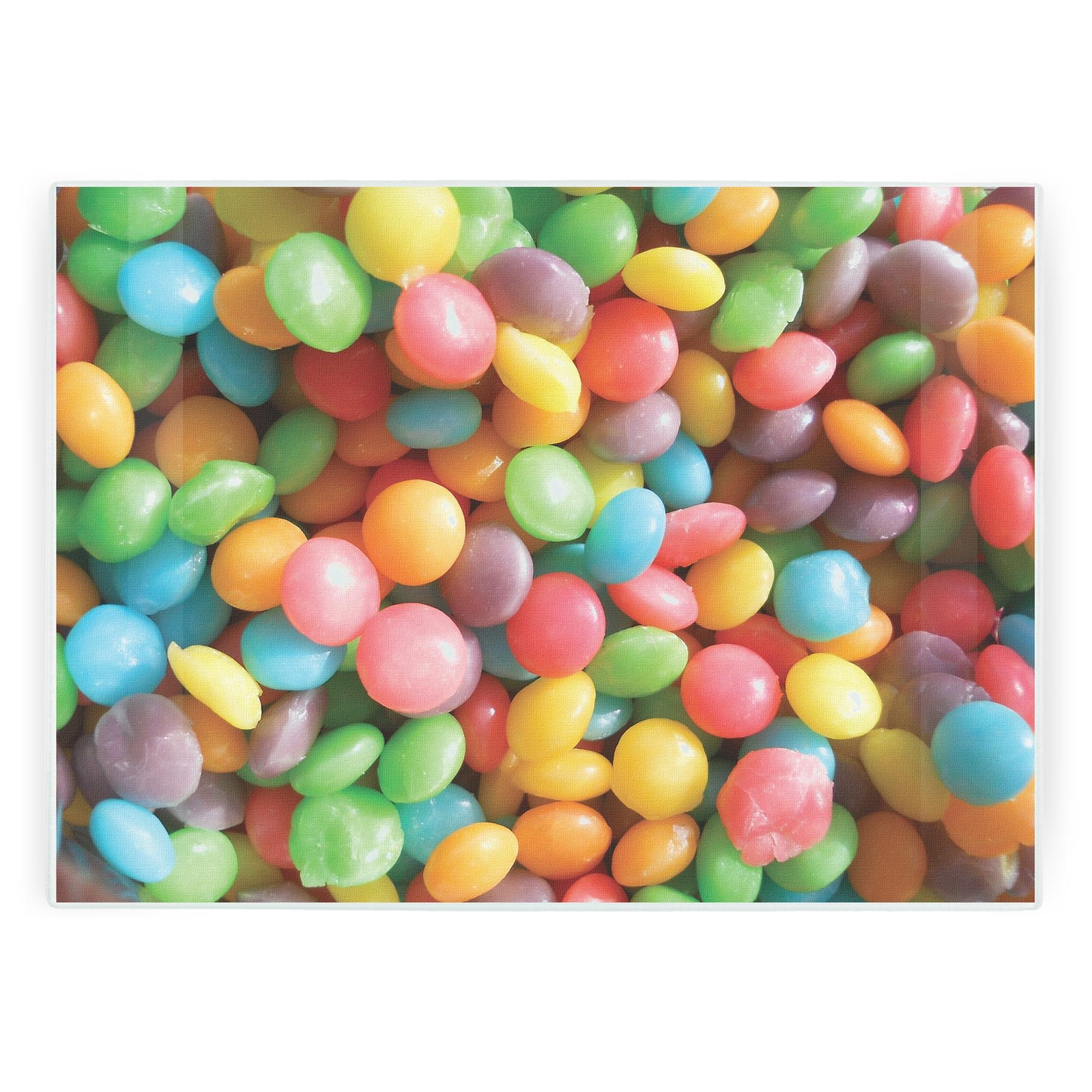 Rainbow Sweets Large Glass Worktop Protector - Candy/Food Themed Kitchen Gifts