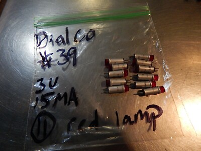 NEW Dialco #39  3V 15MA Red Lamps, Lot of 11  *FREE SHIPPING*
