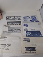 Original 1980's Lot Of Matchbox Collectors Club Official Quarterly Newsletters