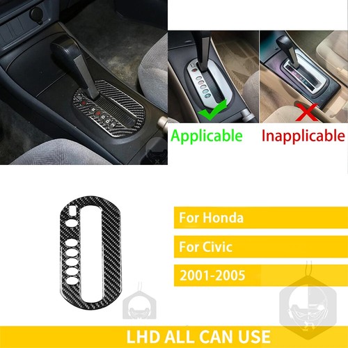 For Honda Civic 2001-2005 Accessories Carbon Fiber Car Interior Gear Panel - Picture 22 of 25