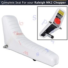 Raleigh Chopper MK2 Seat Saddle With Back Plate Seat Post Cover - Reproduction