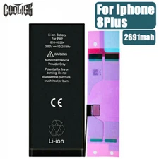 Cooligg Replacement Battery For Apple iPhone 8Plus 2691mah Internal  With Tape