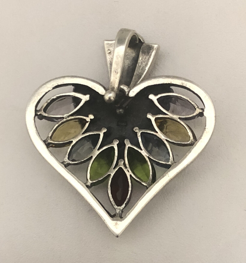 Large Vintage Solid Sterling Silver Marcasite Mul… - image 7