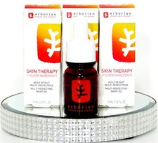 3Pk Erborian Skin Therapy Multi-Perfecting Night Facial Oil 10ml. Ea. RV 57 NEW