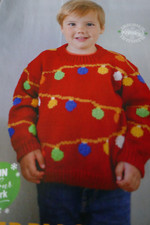Strickanleitung für festlichen Kinderpullover in D.K - Größen 3-12 Jahre