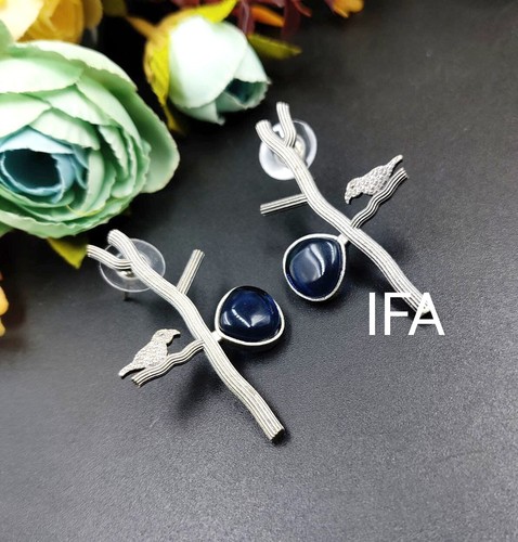 Bird on Branch Earrings/Asian Earrings handmade Earrings/fashion Indian Studs