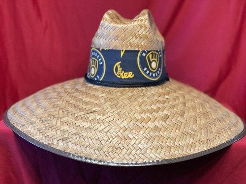 MLB Milwaukee Brauer Unisex Fischer, Rettungsschwimmer, Gartenarbeit, Trainer Strohhut - Bild 3 von 6