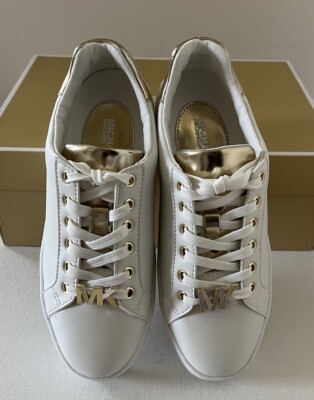 New Michael Kors Poppy Lace up faux leather sneakers size 5