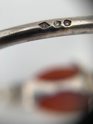 Bracelet Vintage En Argent 800 Avec Agate Ovale - Poids 29 Grammes, Style Jonc, Modèle W926