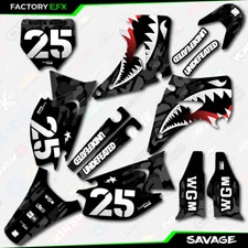 Black Savage Camo Racing Graphics Kit fits 03-08 Kawasaki Kx125 KX250 KX 125 250