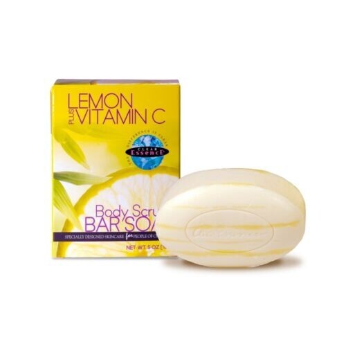 Clear Essence Lemon Plus Vitamin C Body Scrub Bar Soap 5oz 150g