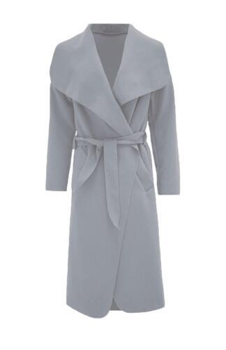 Italian Ladies Belted Duster Jacker Drape Trench Womens Tunic Long Coat Girls UK - Bild 35 von 37
