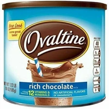 Ovaltine Rich Chocolate Mix for Hot and Cold Milk, 18 oz. exp 5/26