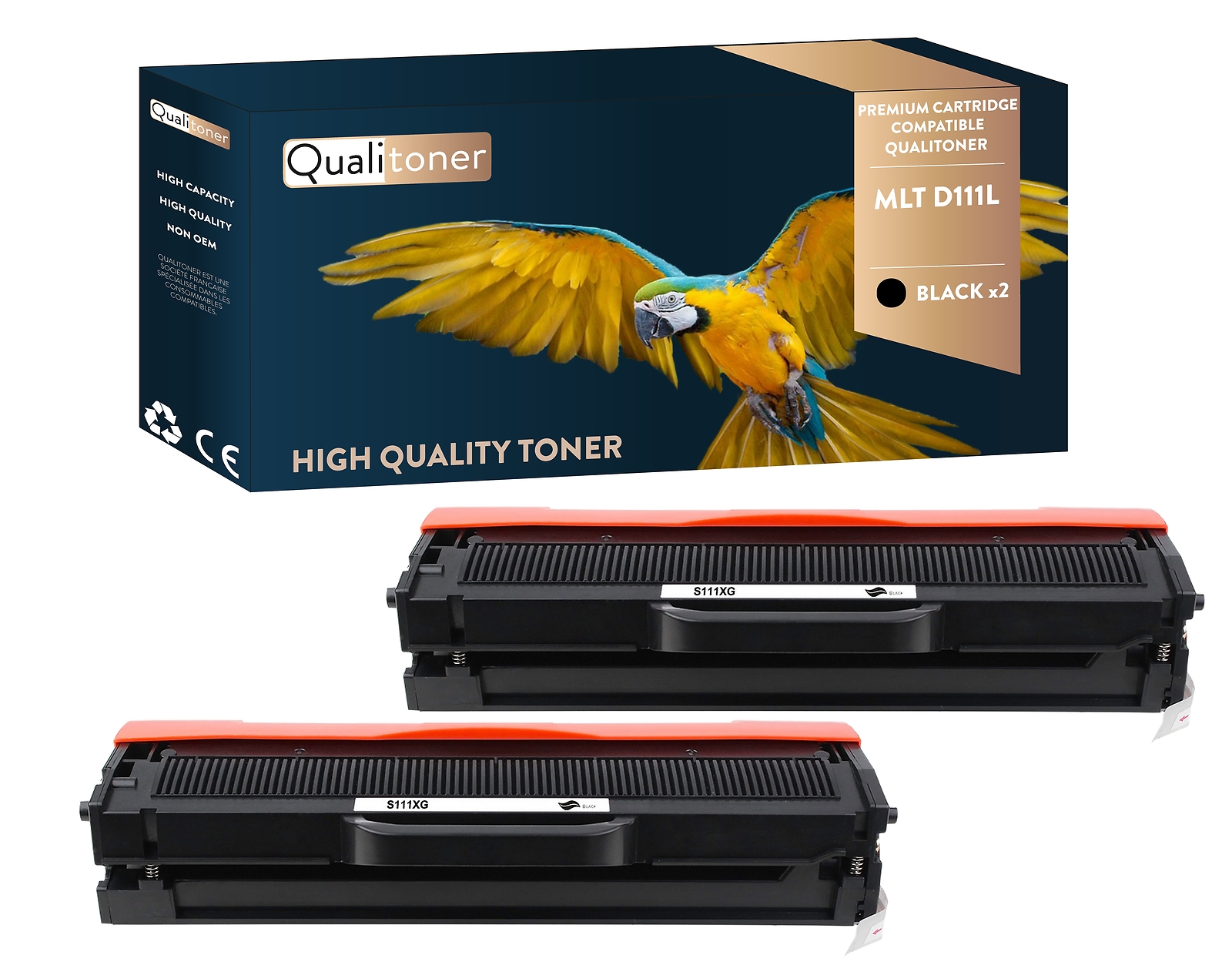 Toners SAMSUNG MLTD111L Noir x2 pour éviter les impressions pâles au bureau
