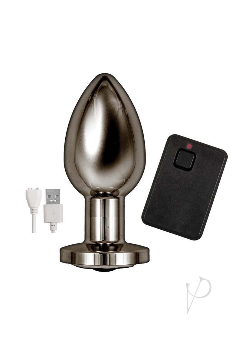 anal plug metal detector Ass-Sation Remote Control Rechargeable Vibrating Metal Anal Plug - Black