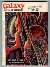 Vintage August 1951 GALAXY SCIENCE FICTION Magazine! Ray BRADBURY Lester del REY