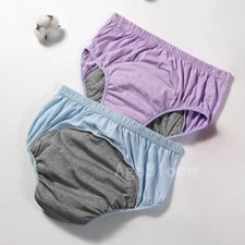 2Pcs Women Incontinence Pants Leak-Proof Underwear Menstrual Anti-Side Leakage 