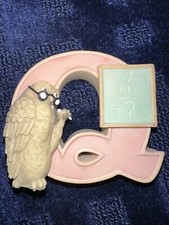 LETTER "Q" Classic Winnie the Pooh Disney Alphabet Letter Ceramic, New In Box 