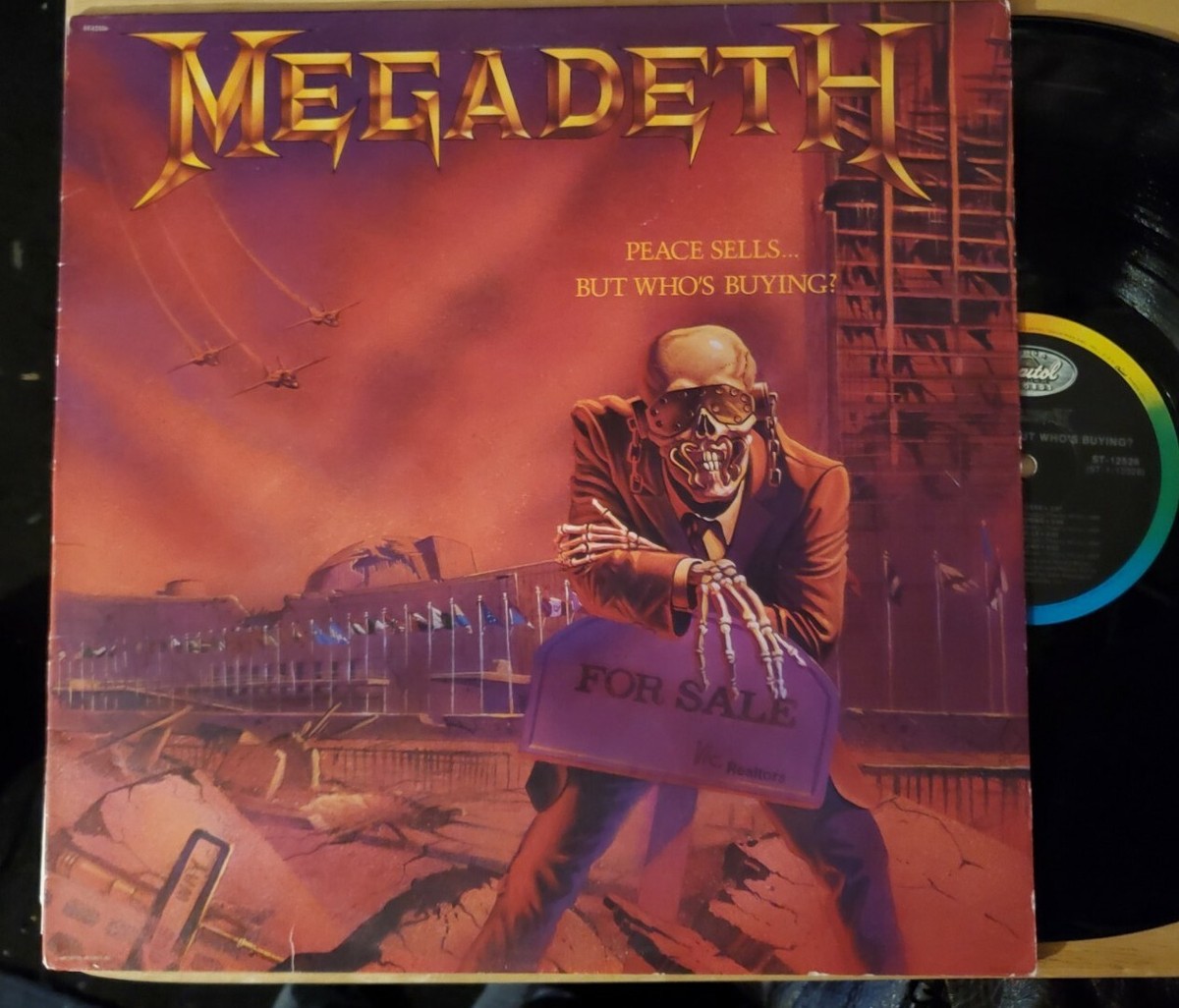 米、加LP Megadeth Peace Sells... But Whos Buying? ST12526 Capitol Records, Com /00260 MEGADETH. PEACE SELLS BUT WHO'S BUYING. CAPITOL. 1986. FIRST