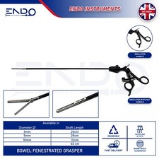 ENDO&reg; New 5mm 45cm Laparoscopic BOWEL Fenestration Grasper Bariatric Grasping CE