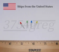 25pcs - 3mm Small LED - Red, Orange, Yellow, Green, Blue, or White - Generic