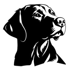 Lab Labrador 5" Black Vinyl Decal Car Truck Window Laptop Tumbler Tablet
